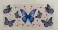 Purple butterfly with pink stars