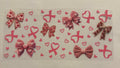 Knitted bows and hearts