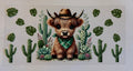 Western Cow with Cactus