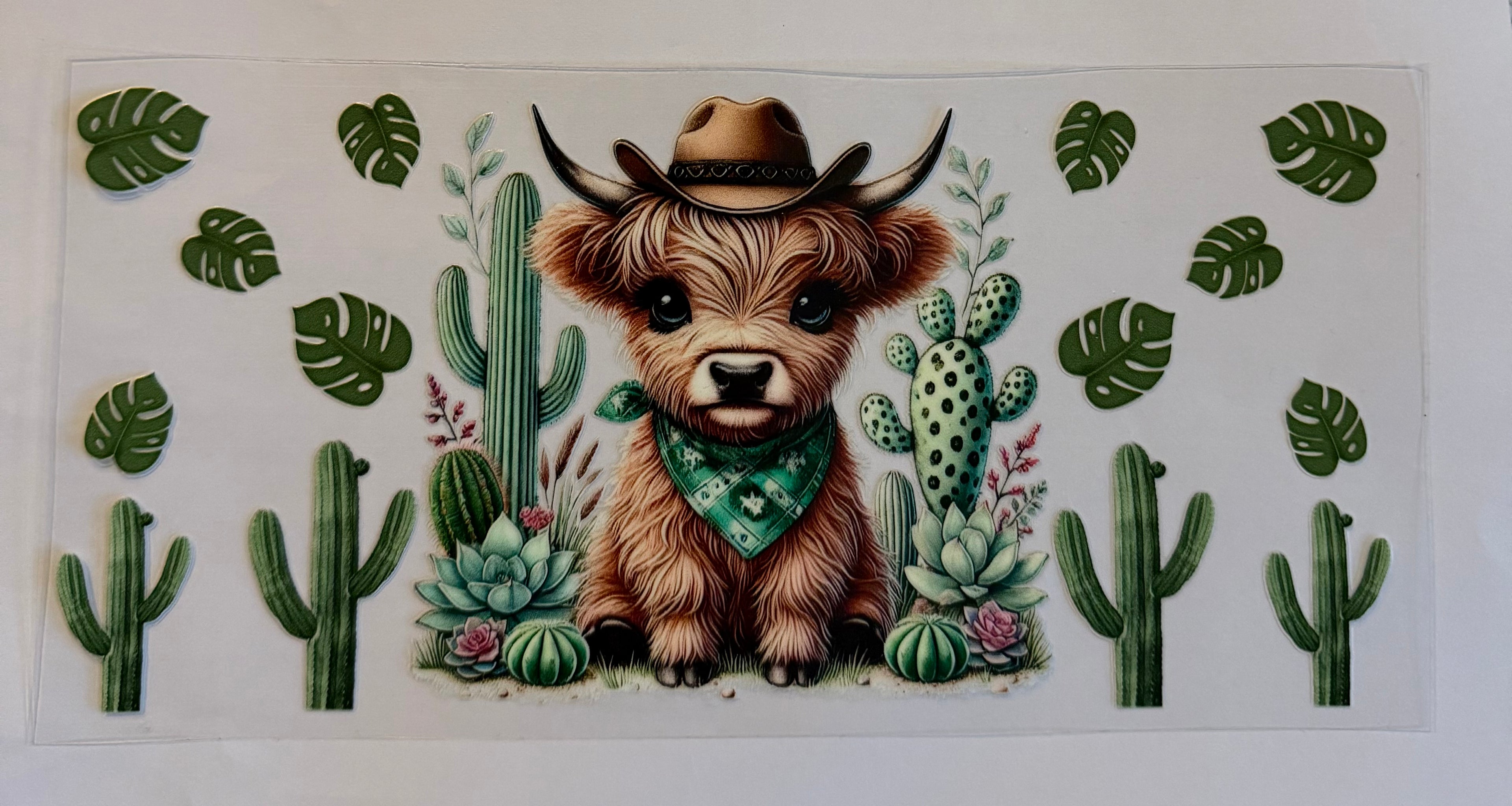 Western Cow with Cactus