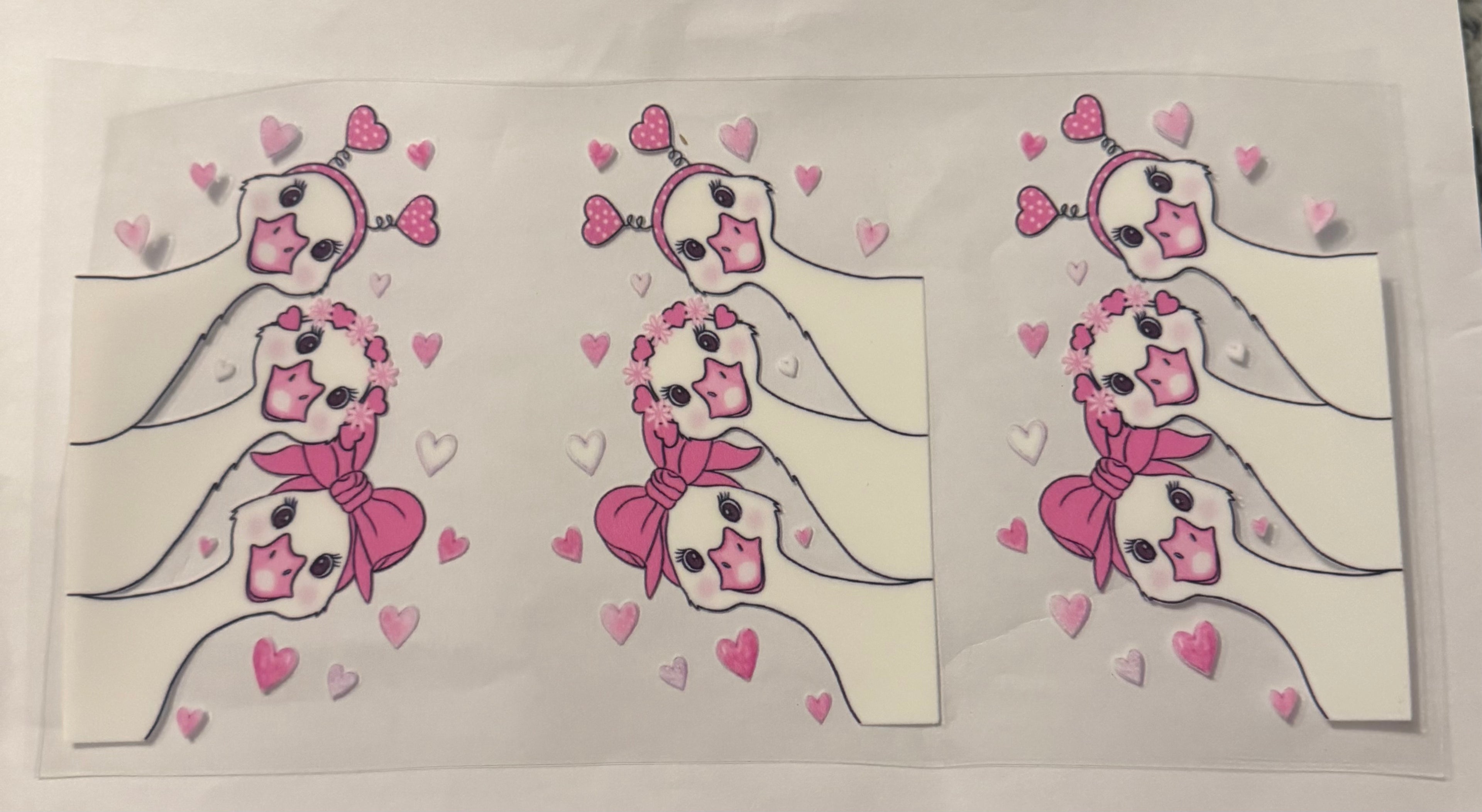 Goose with hearts and headbands