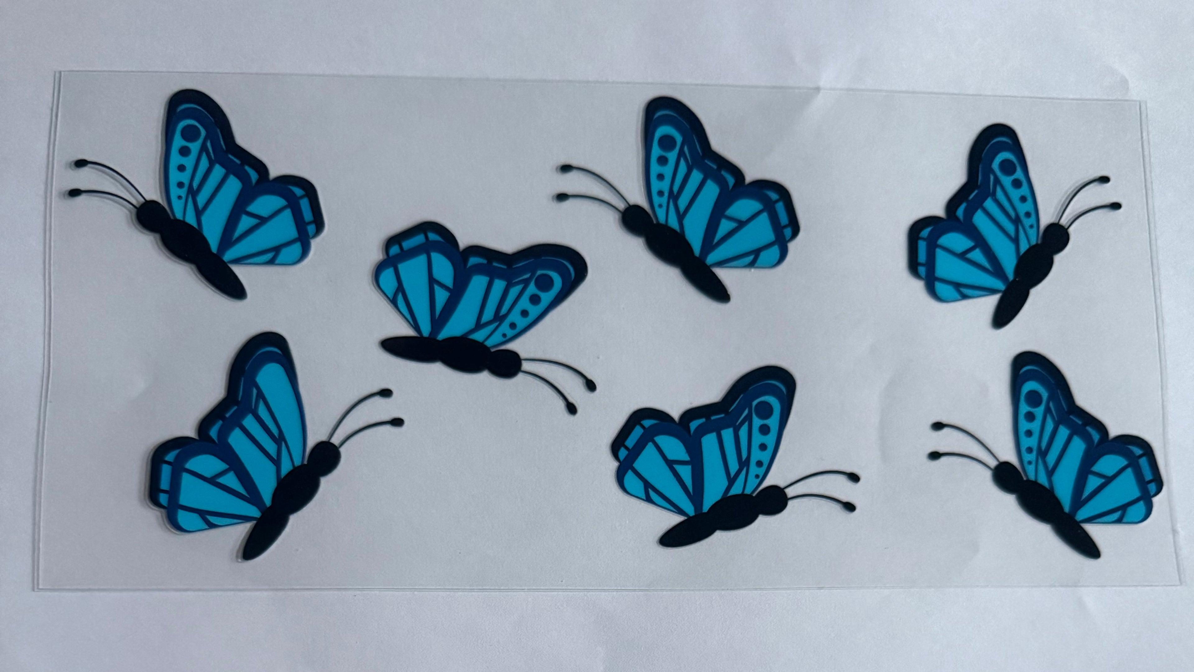Blue simple butterflies