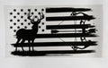 Bow, deer, flag
