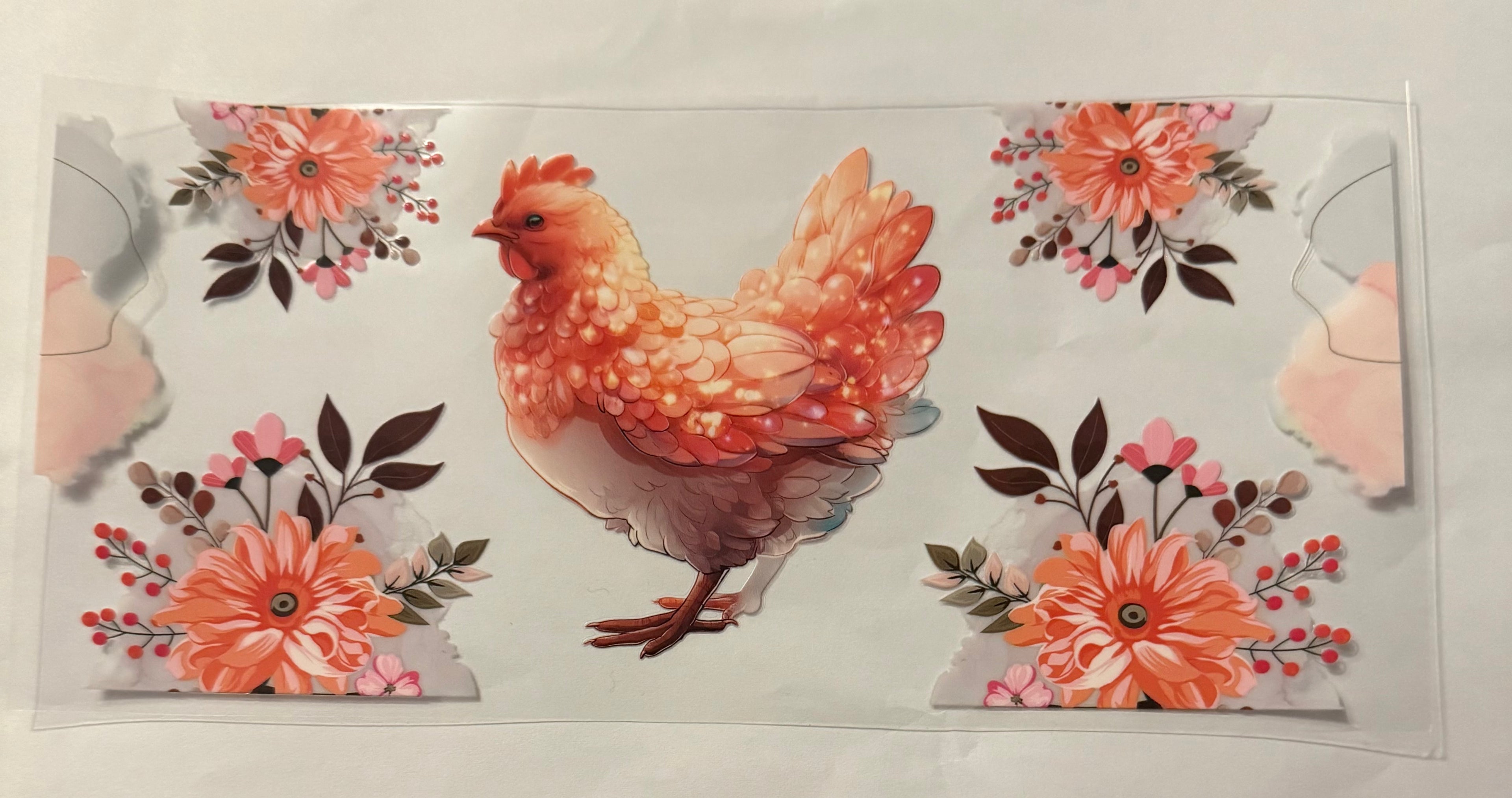 Chicken with flower
