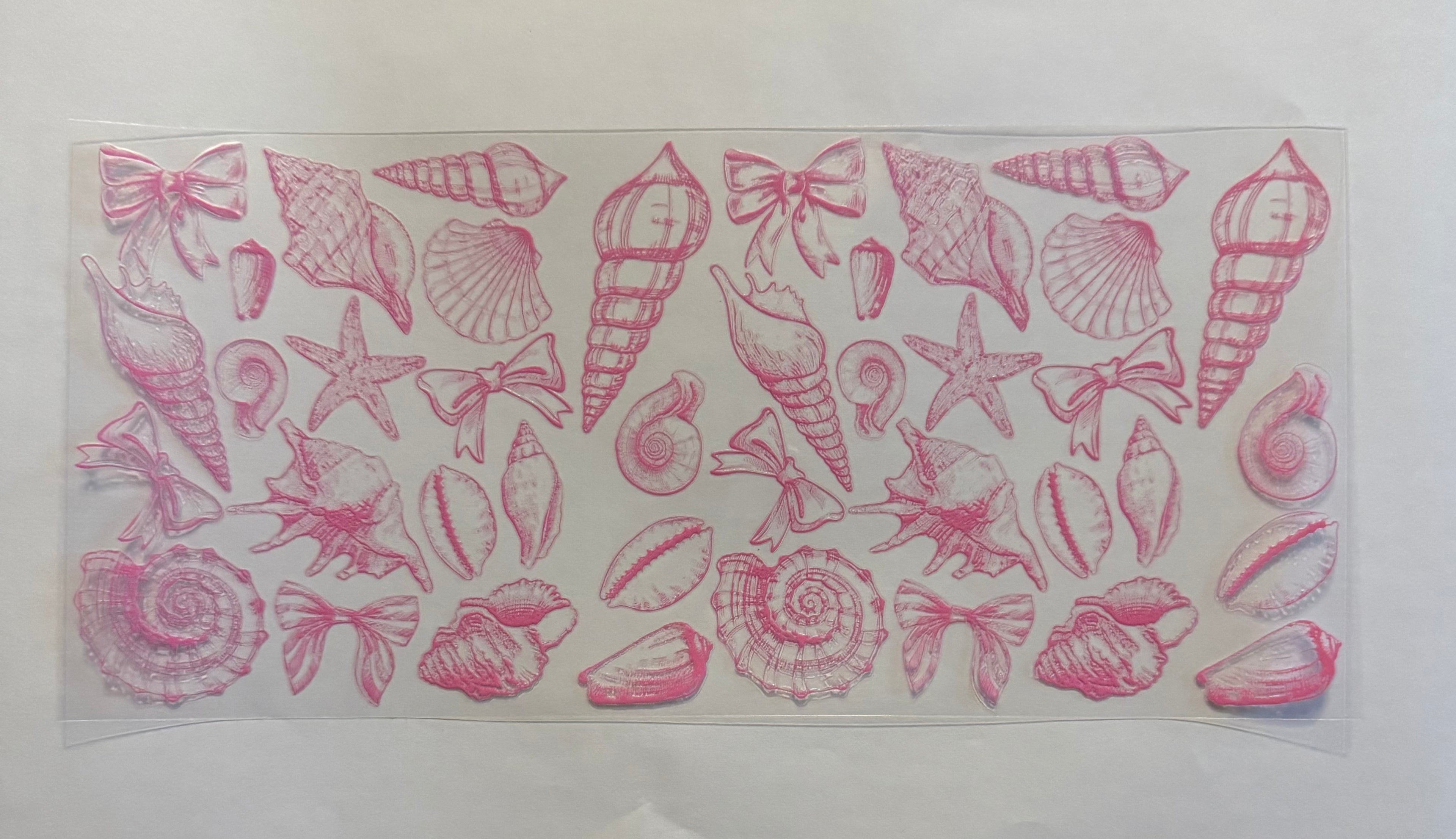 Pink shells with bows