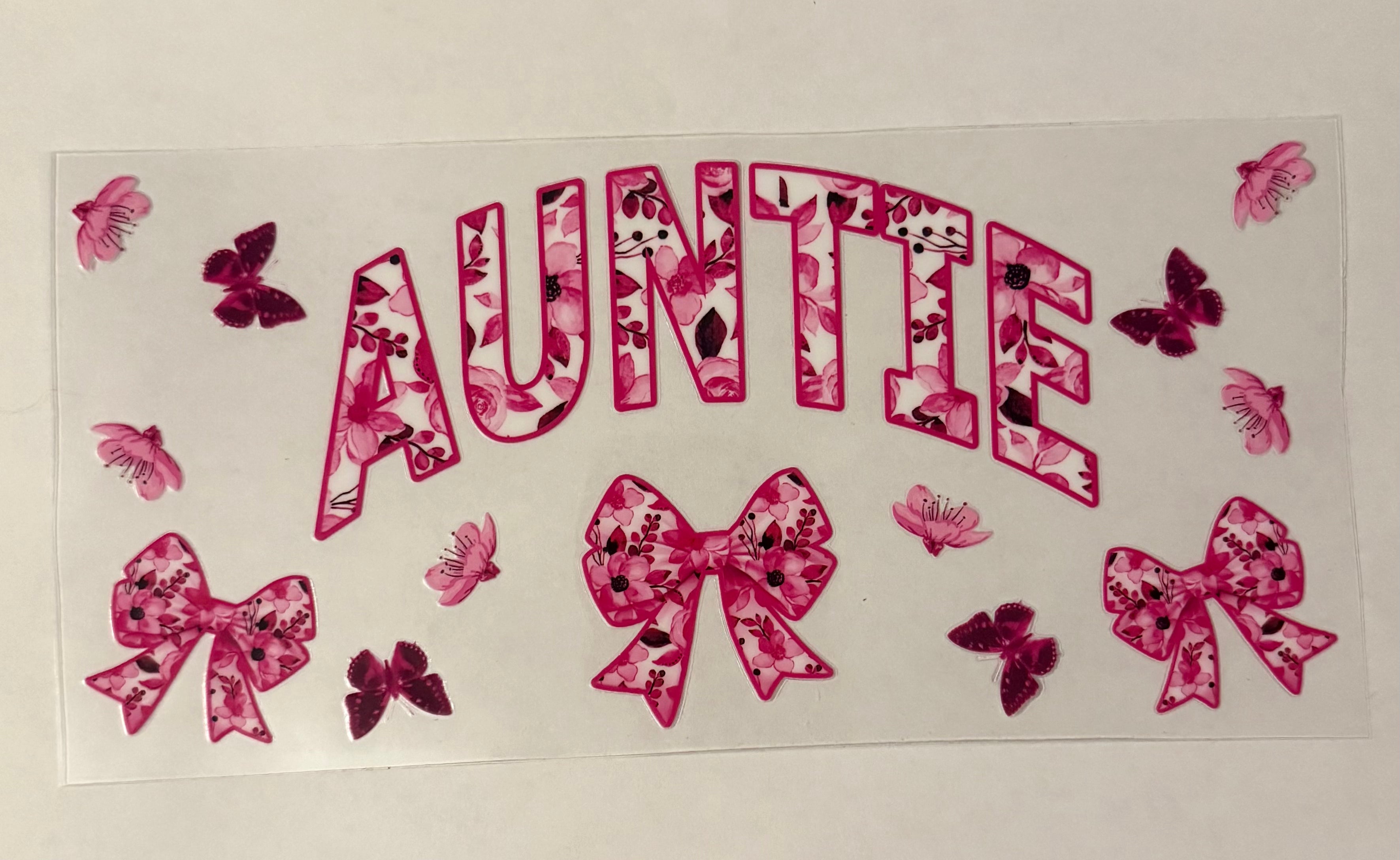 Auntie with bows and butterflies