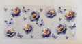 Purple butterfly with flowers and hearts