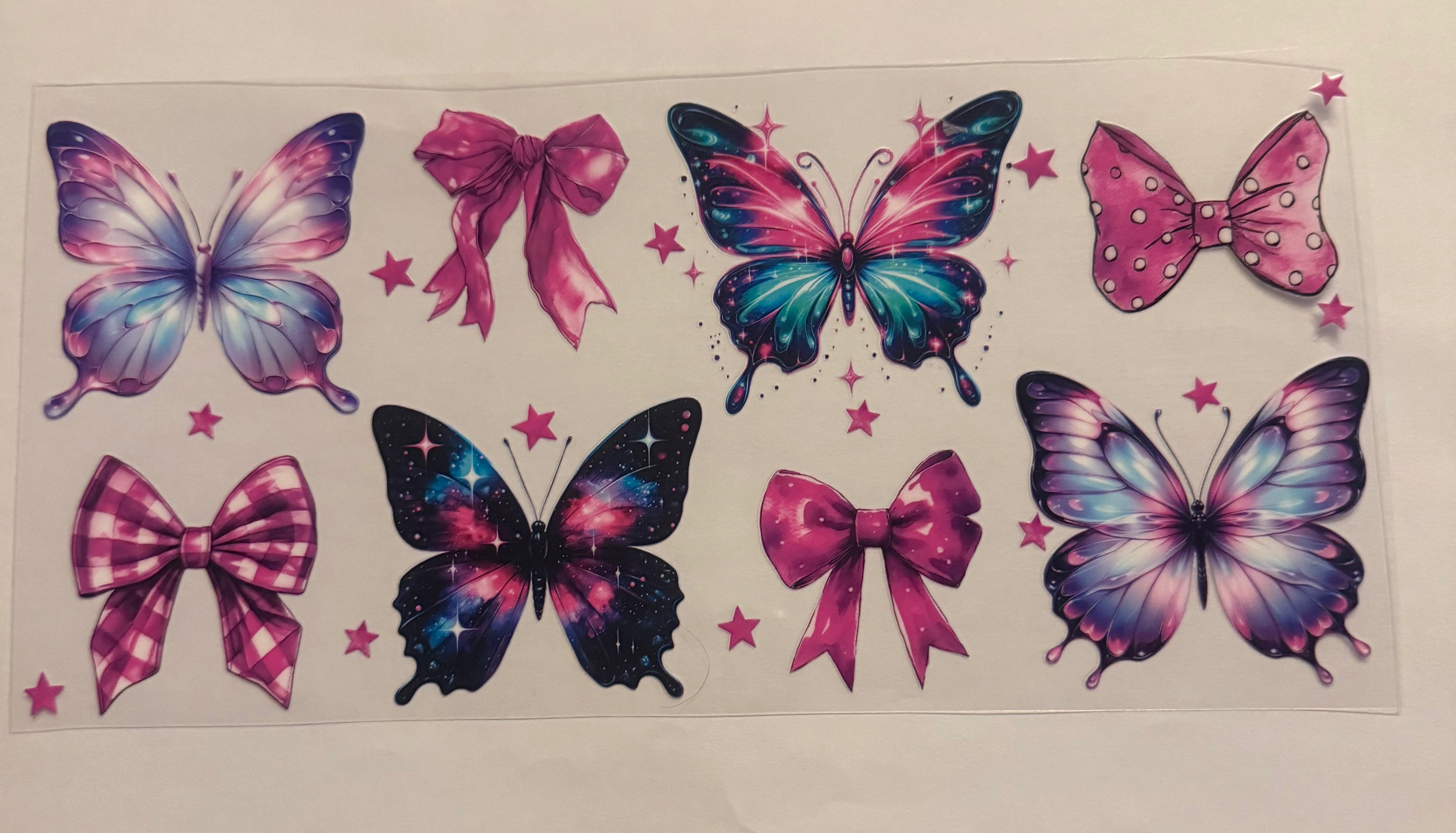 Galaxy butterflies with bows