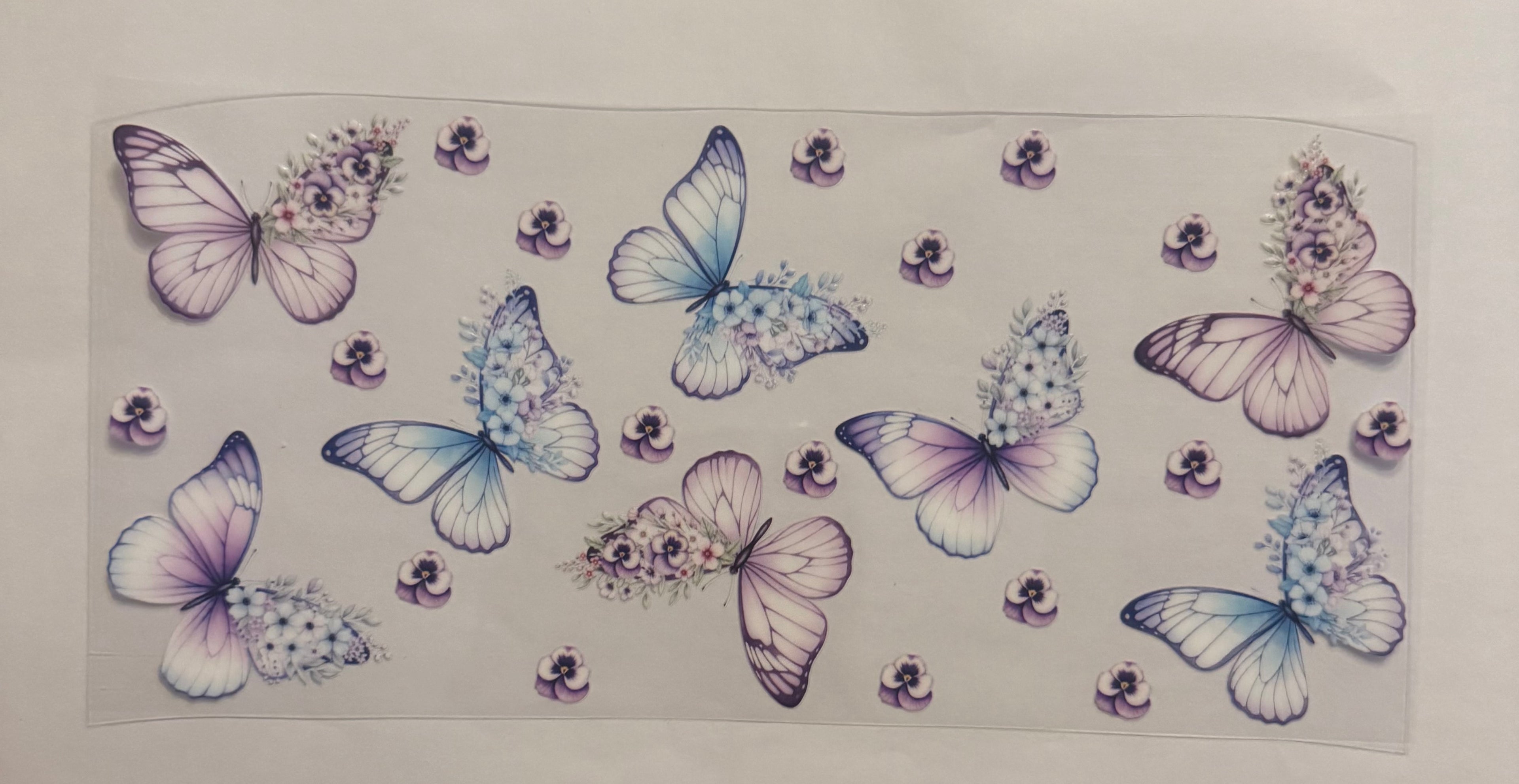 Lavender butterflies with flowers