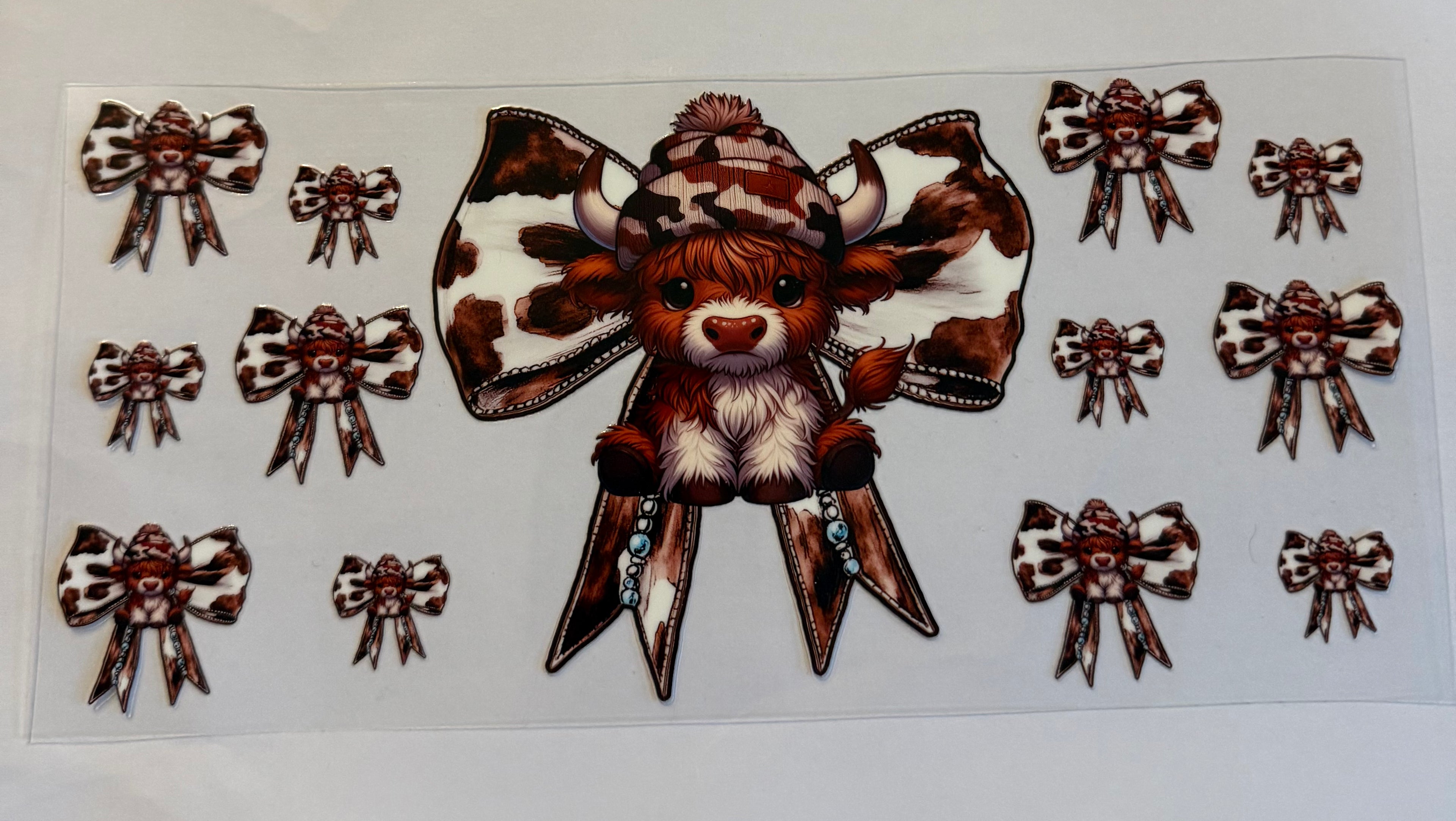 Cow with cowprint bow