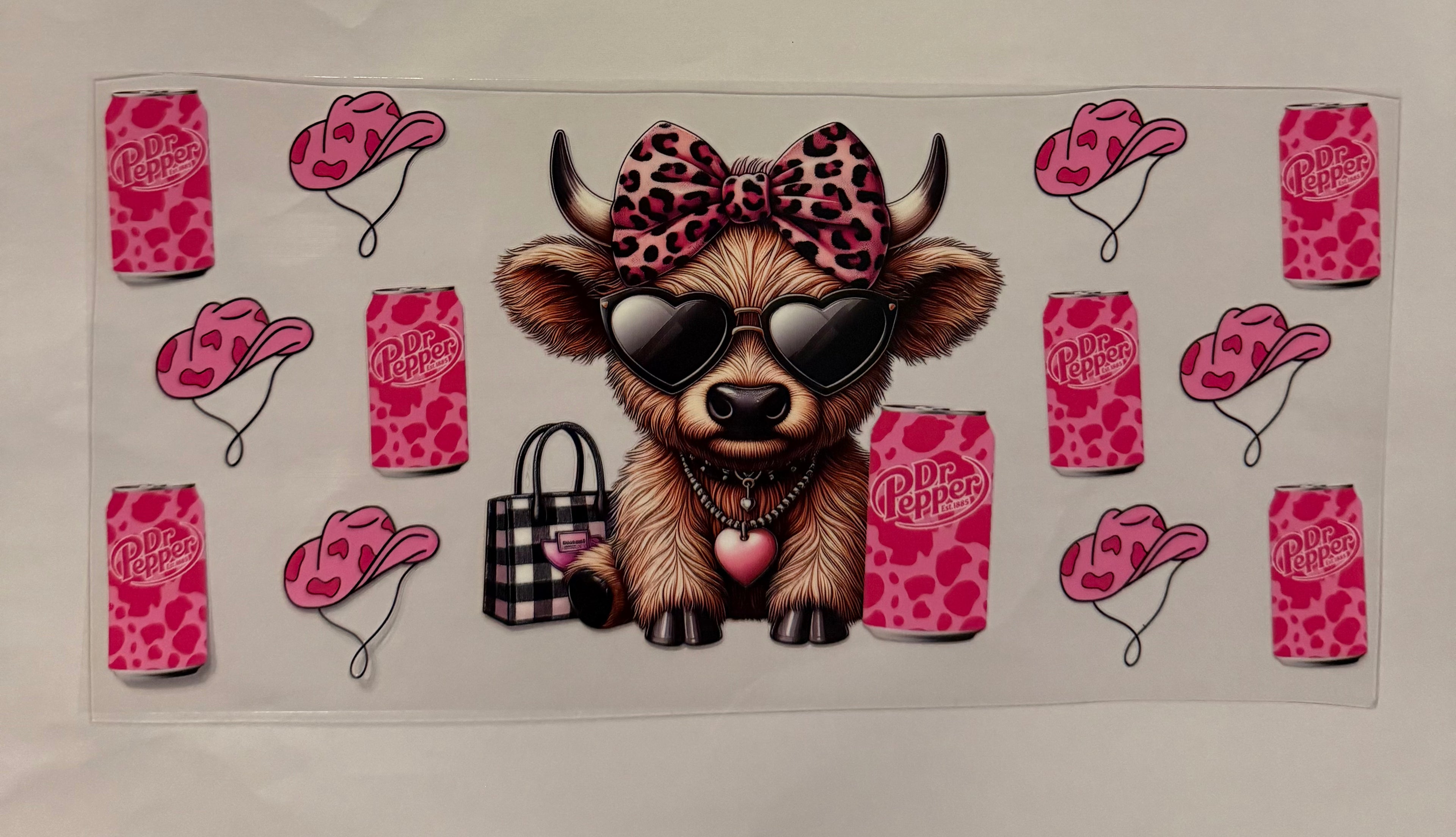 Cow with Pink Dr Pepper