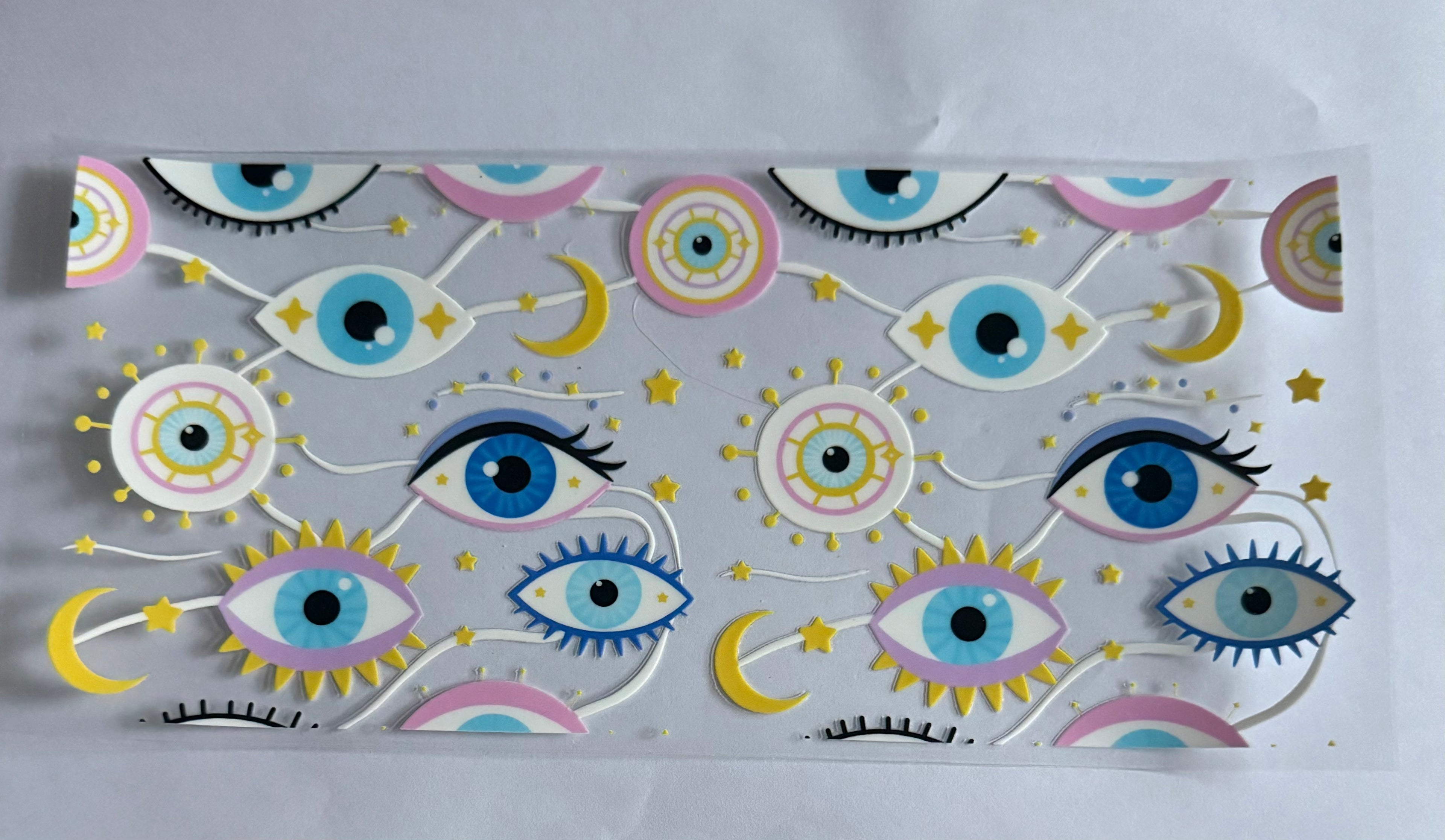 Eyes with stars and moon