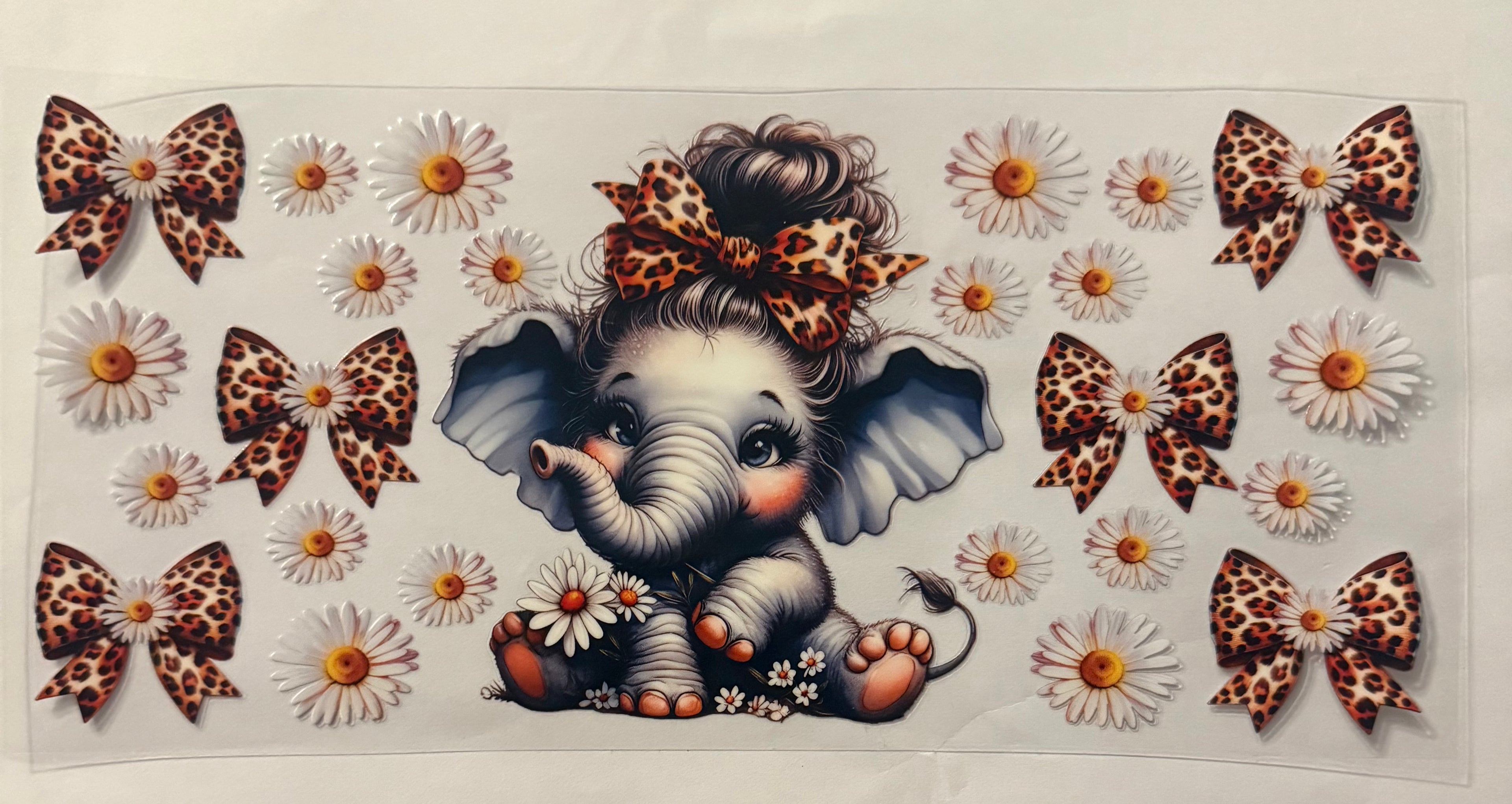 Elephant with messy bun