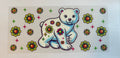 Polar bear and flowers