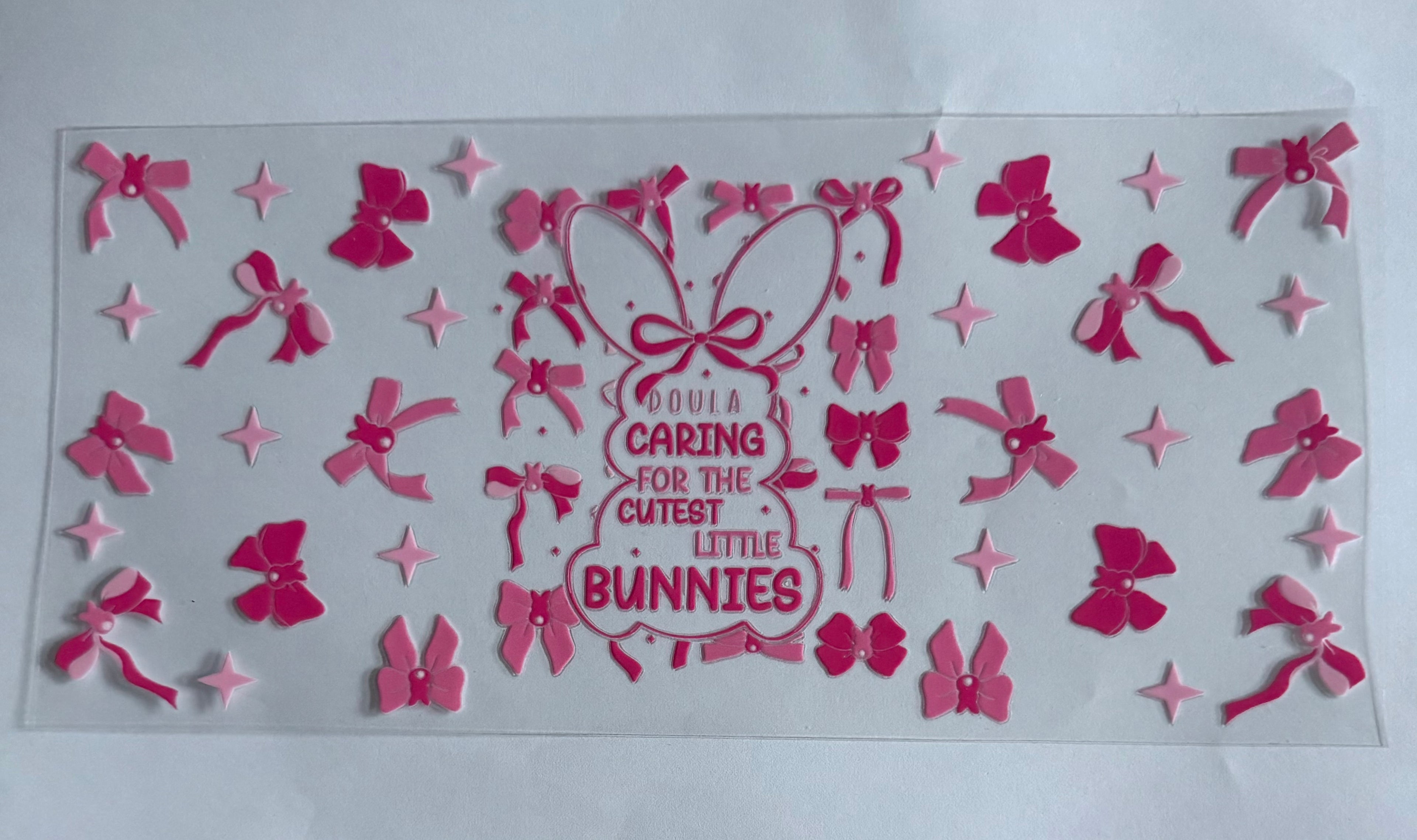 Bunny with quote and bows