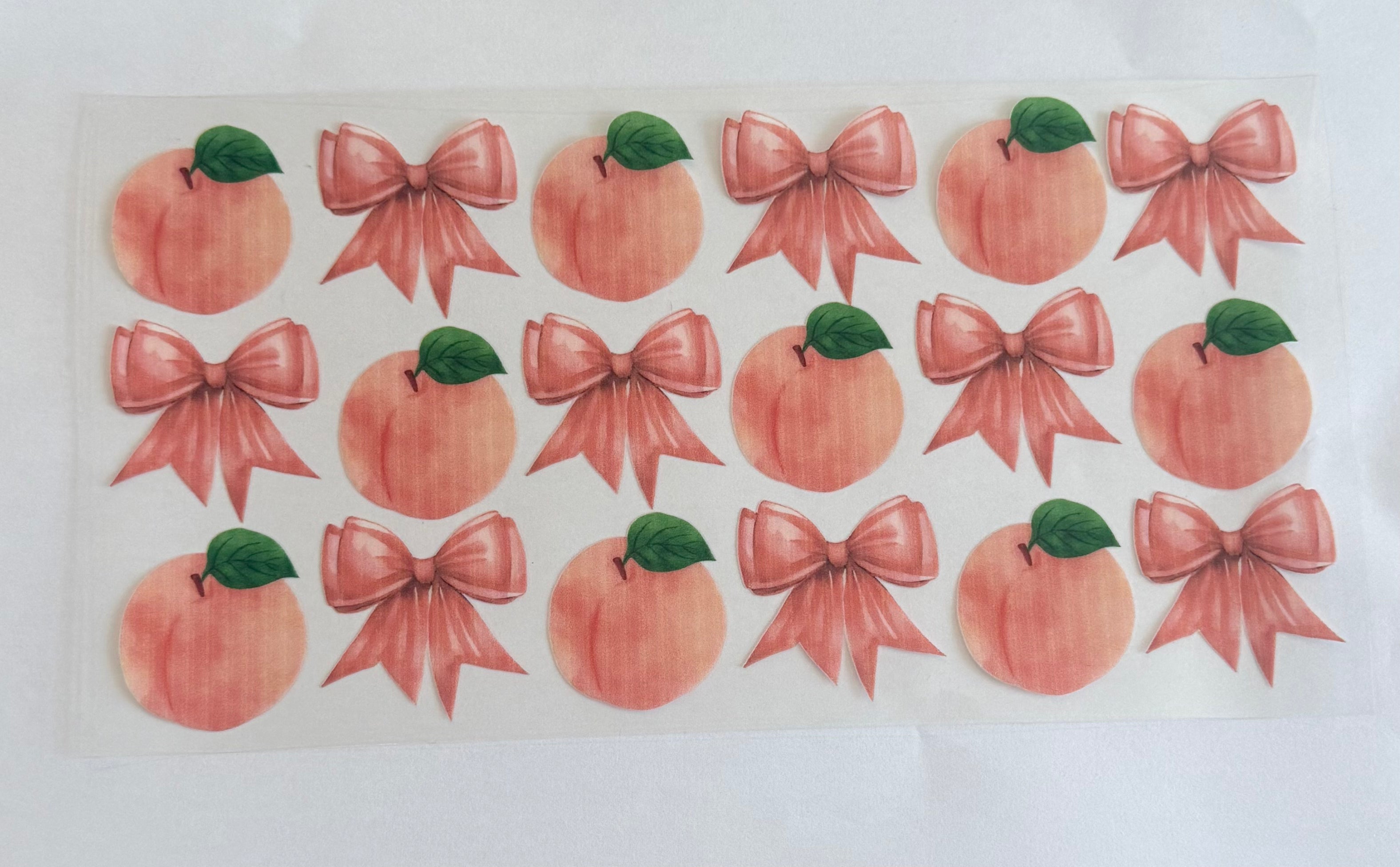 Peach bow topper