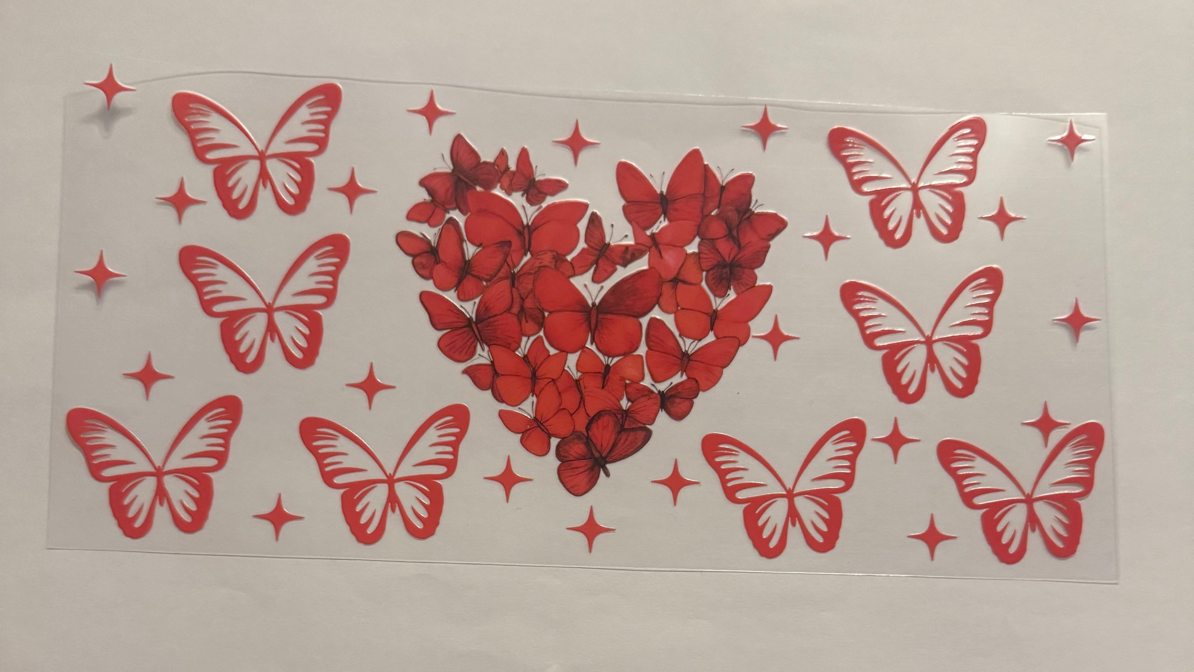 Red butterflies with heart