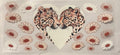 Cheetahs with flowers and heart