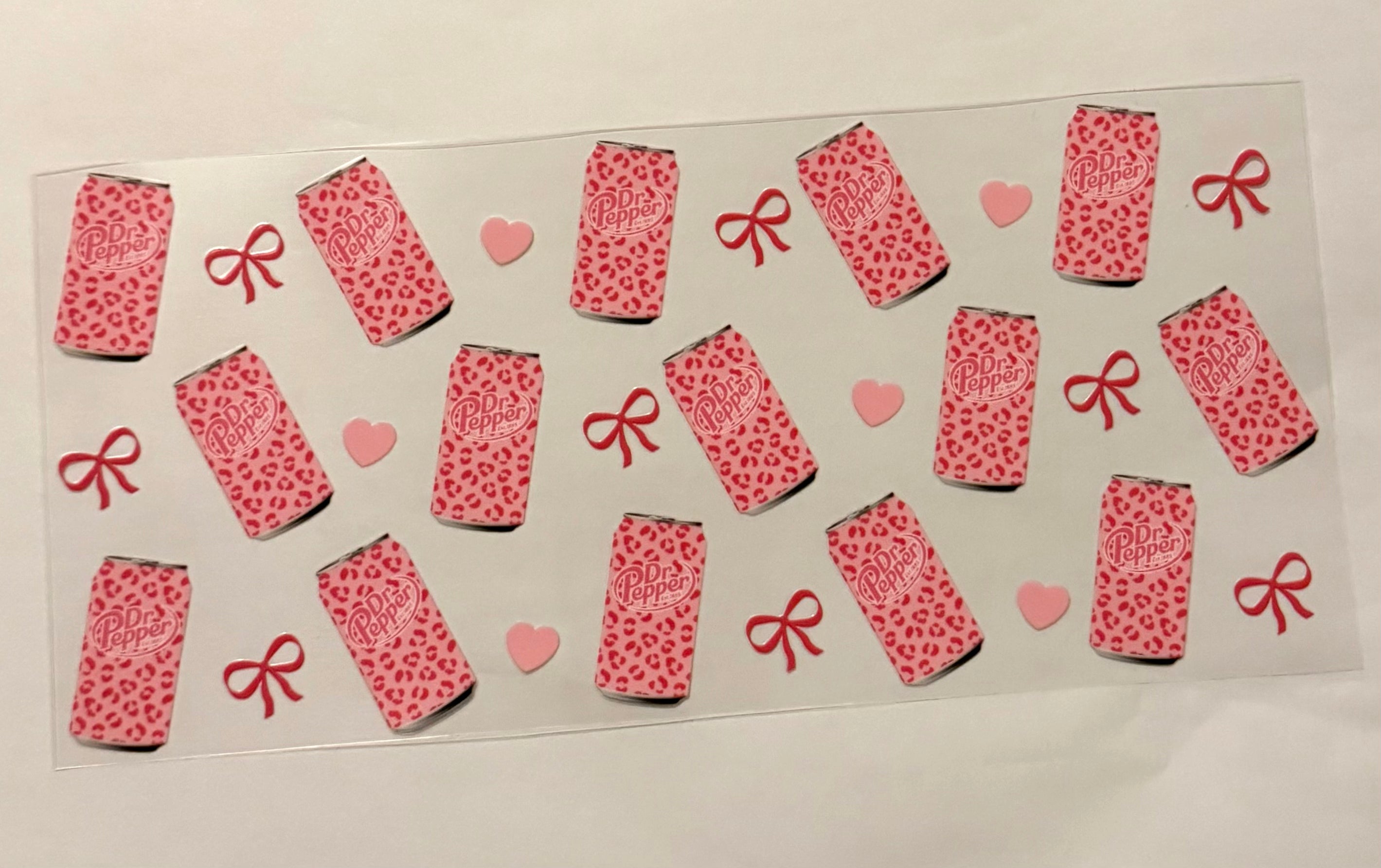 Pink Dr. Pepper with Hearts and Bows