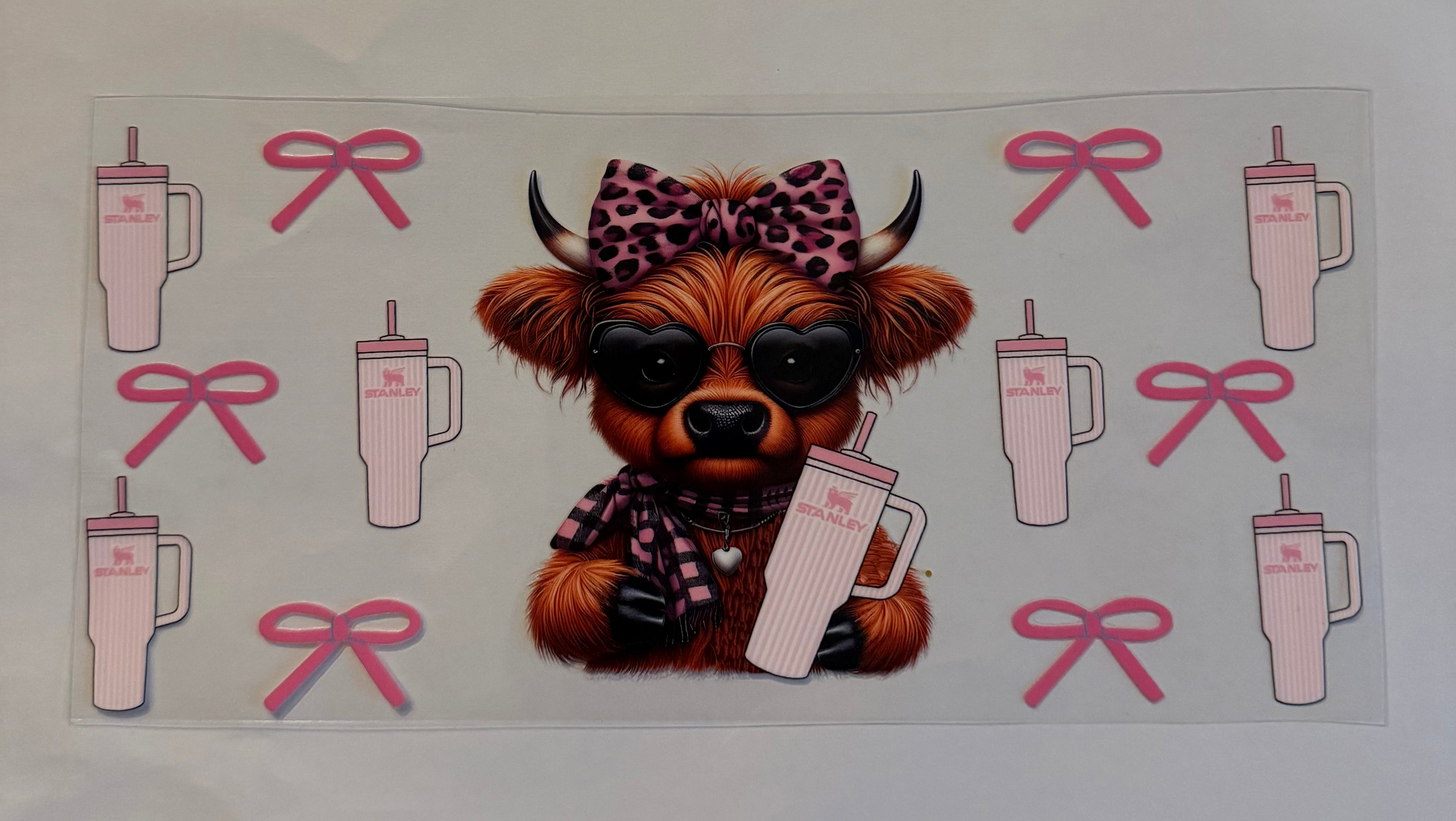 Cow and pink Stanley cup