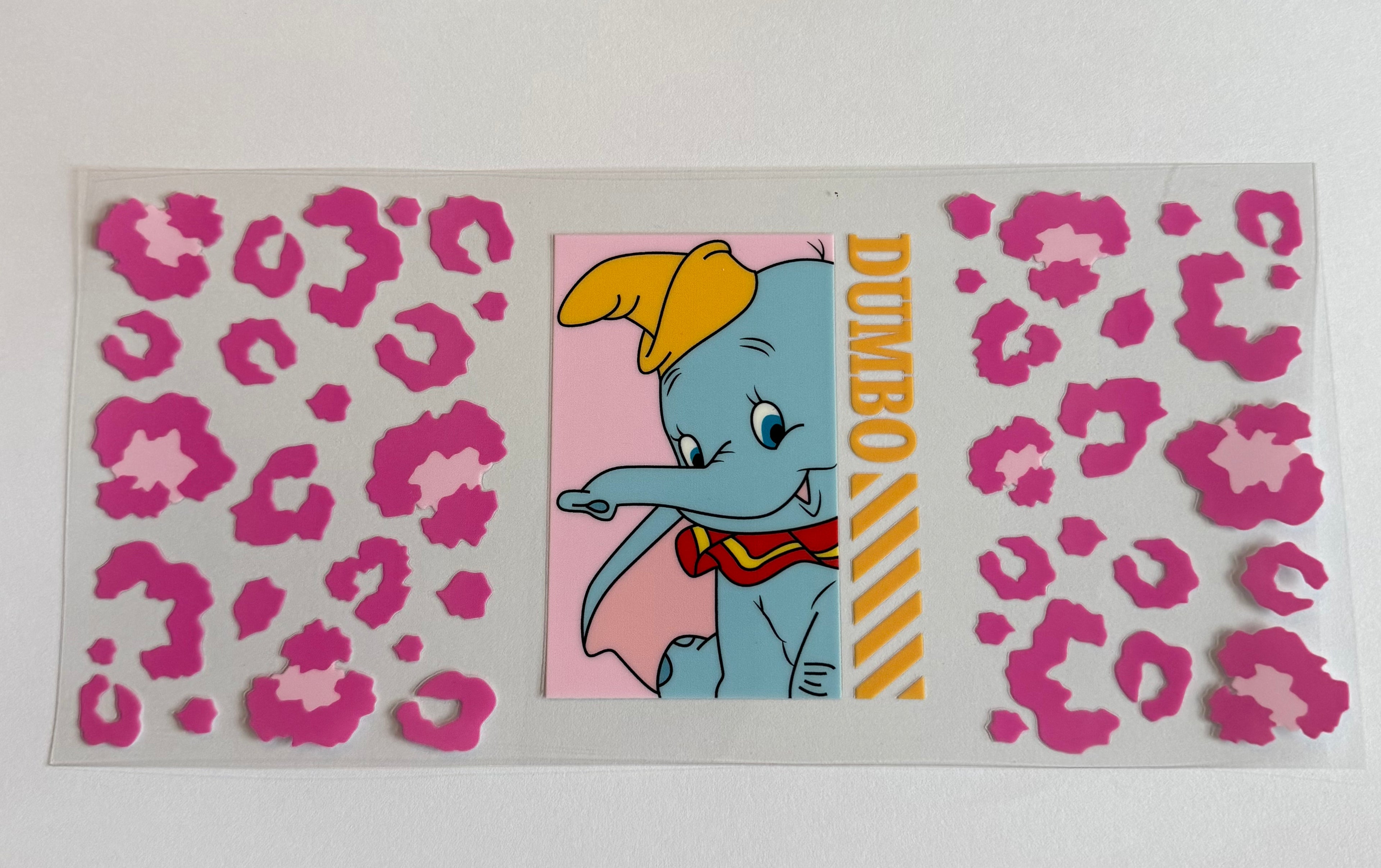 Dumbo with pink cheetah print
