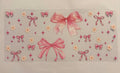 Pink bows with stars and flowers