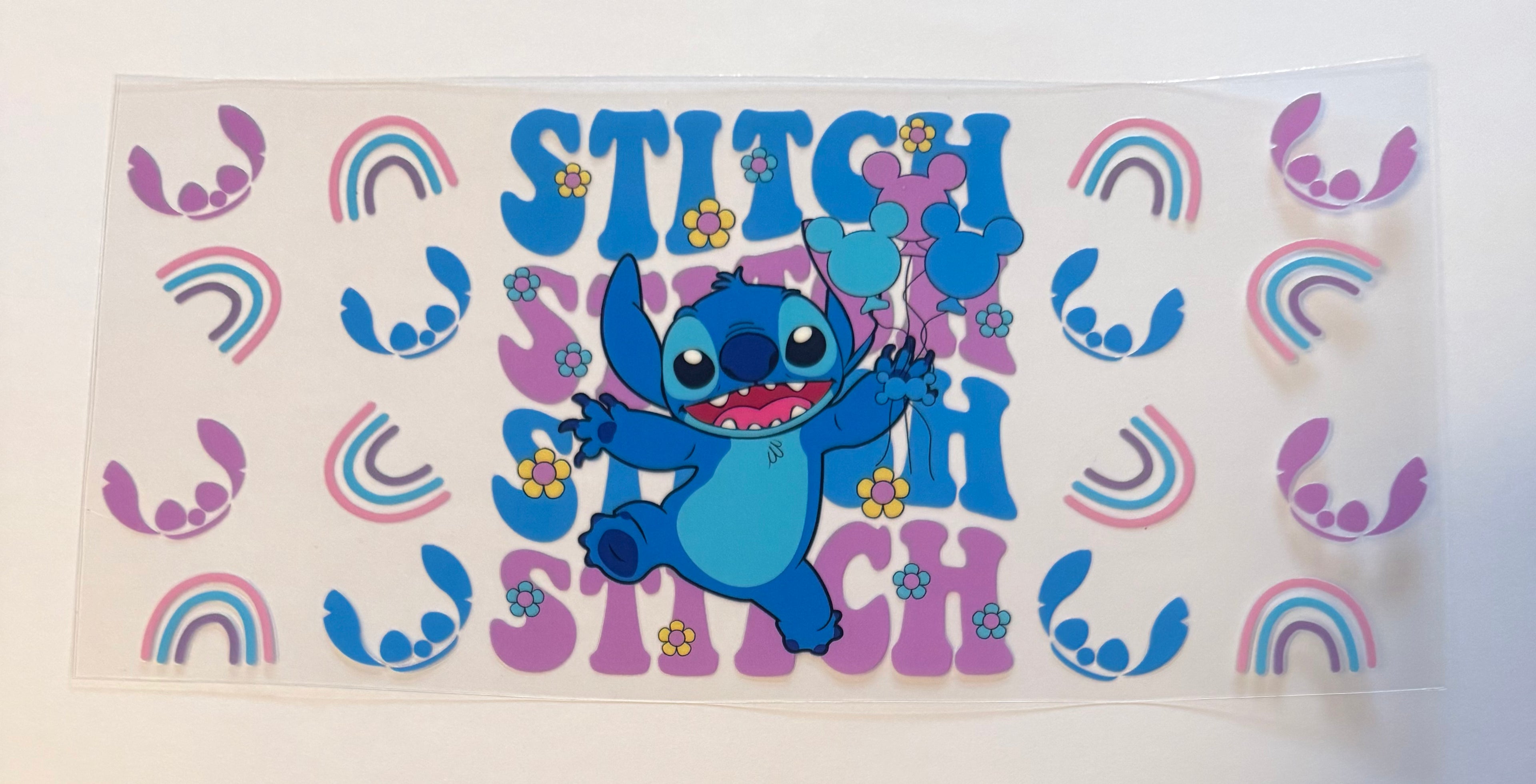 Stitch with rainbows