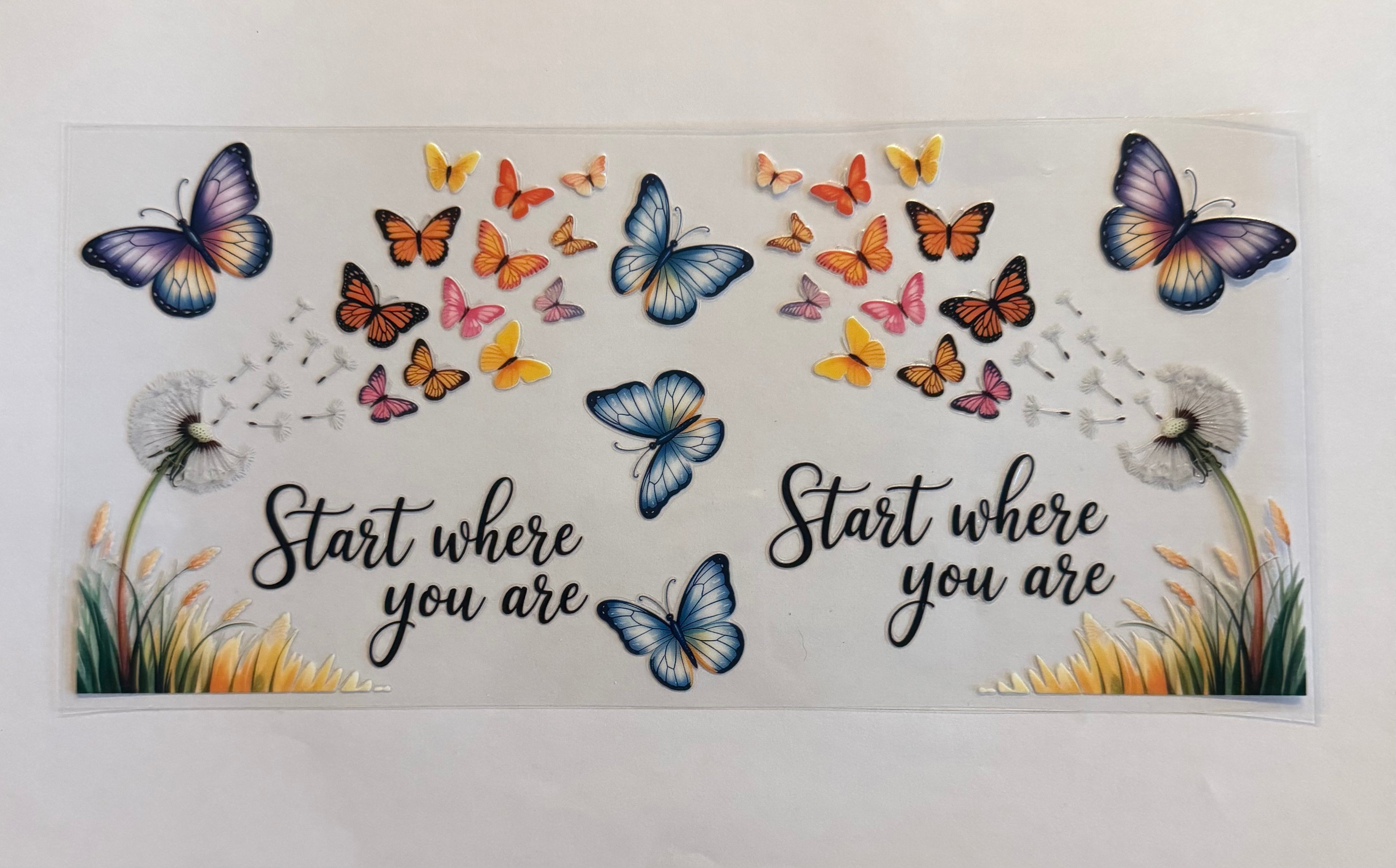 Butterflies with quote and dandelion