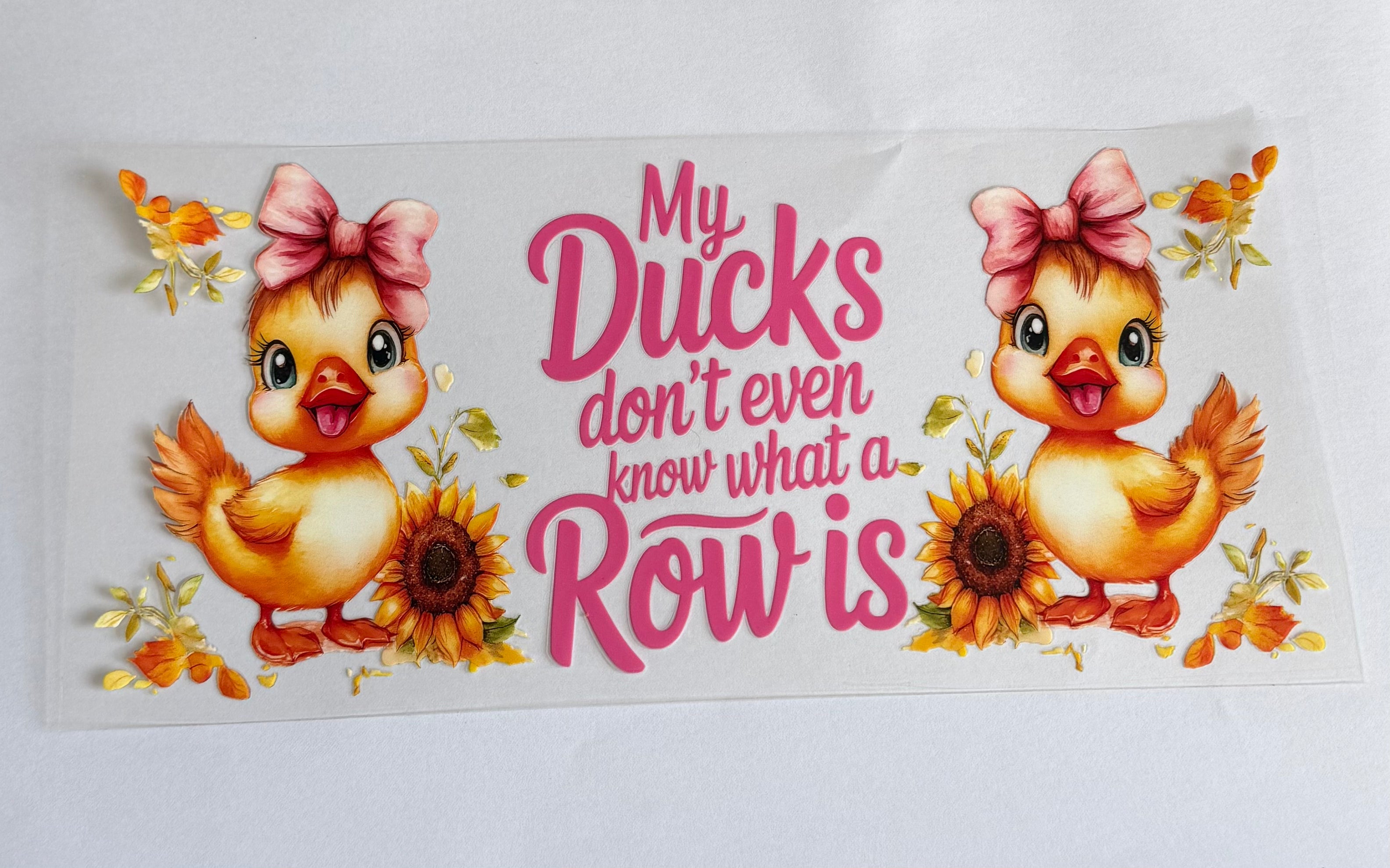 My ducks don’t even know what a row is ￼