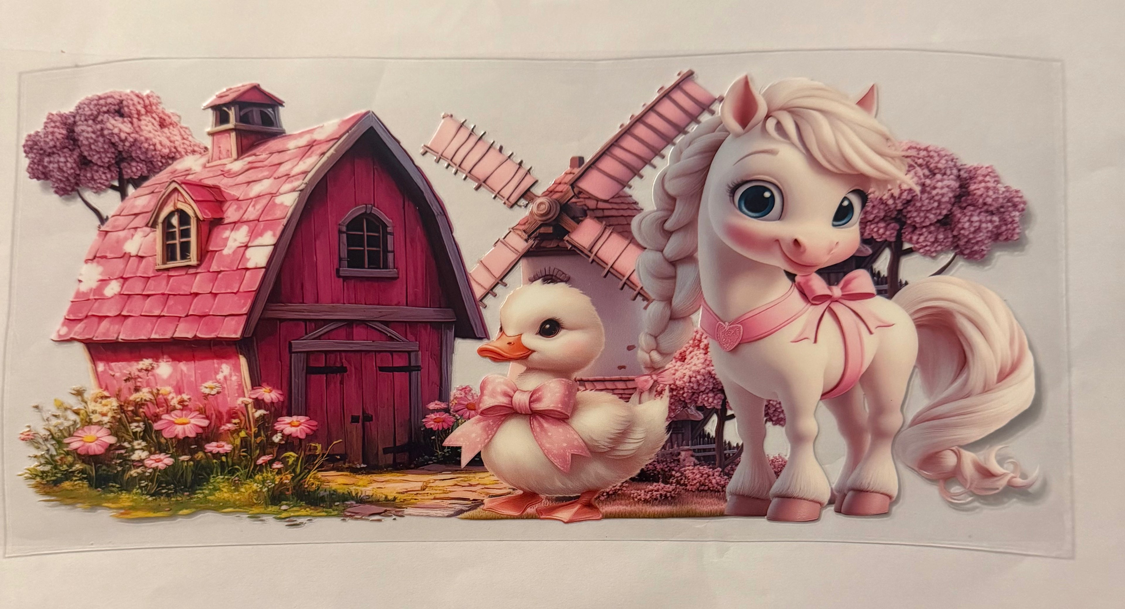 Farm with duck and pony