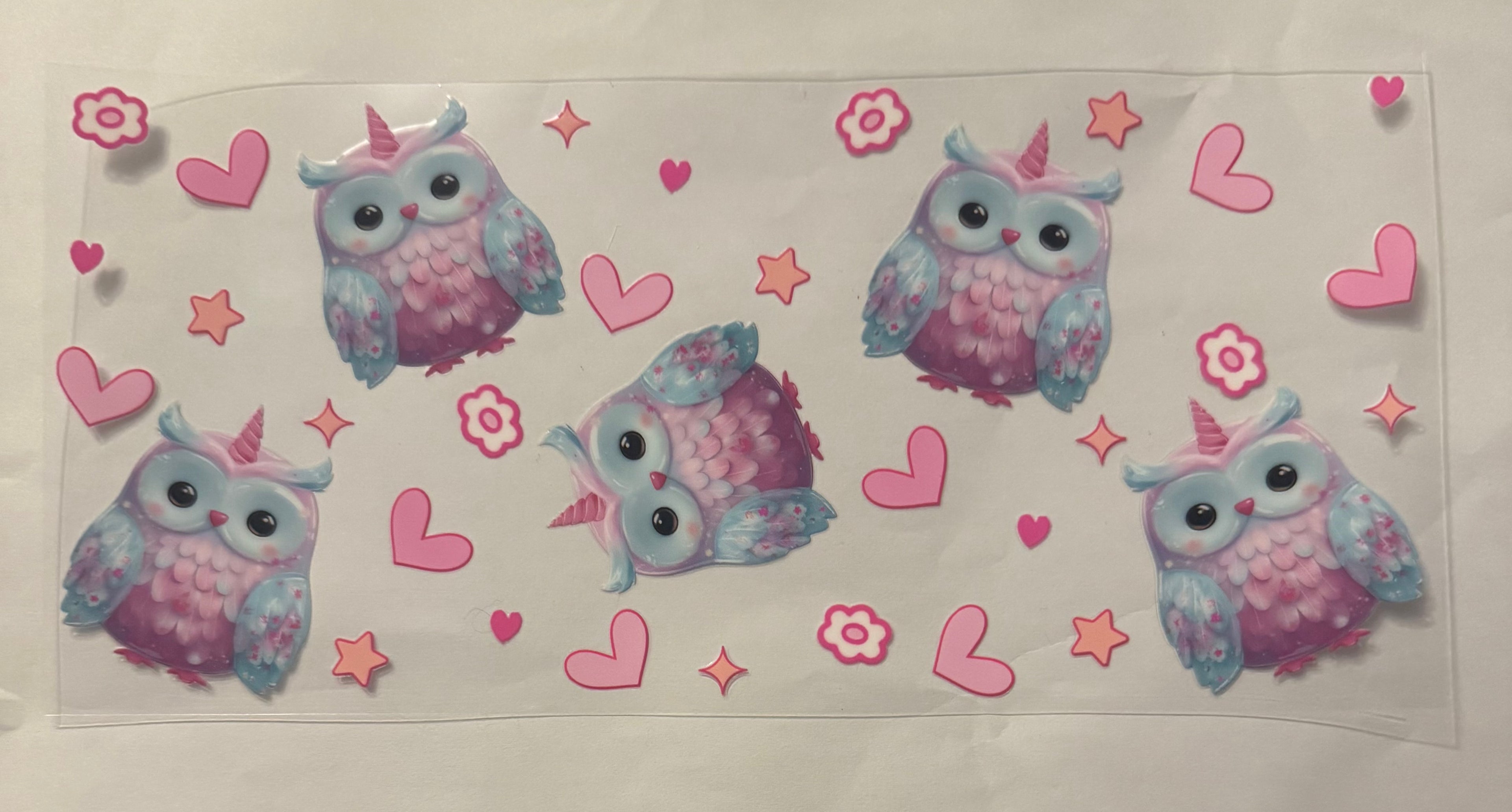 Owl with hearts