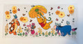 Winnie the Pooh flower picking with butterflies