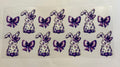 Bunnies with purple bows