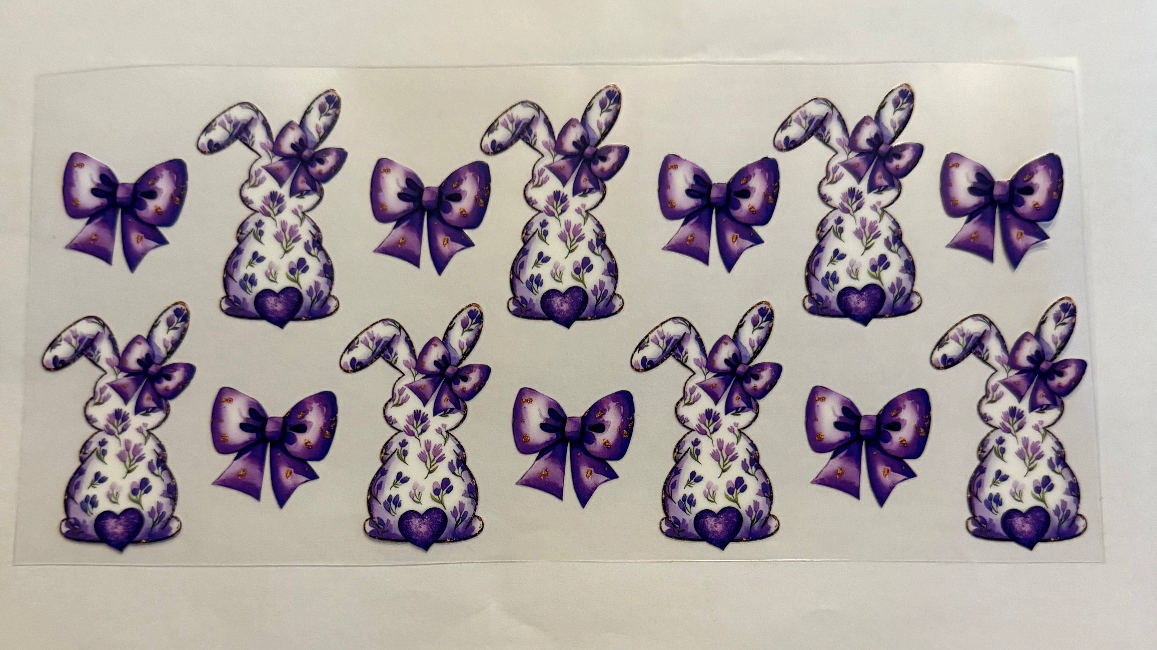 Bunnies with purple bows