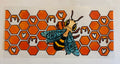 Bee with honeycomb