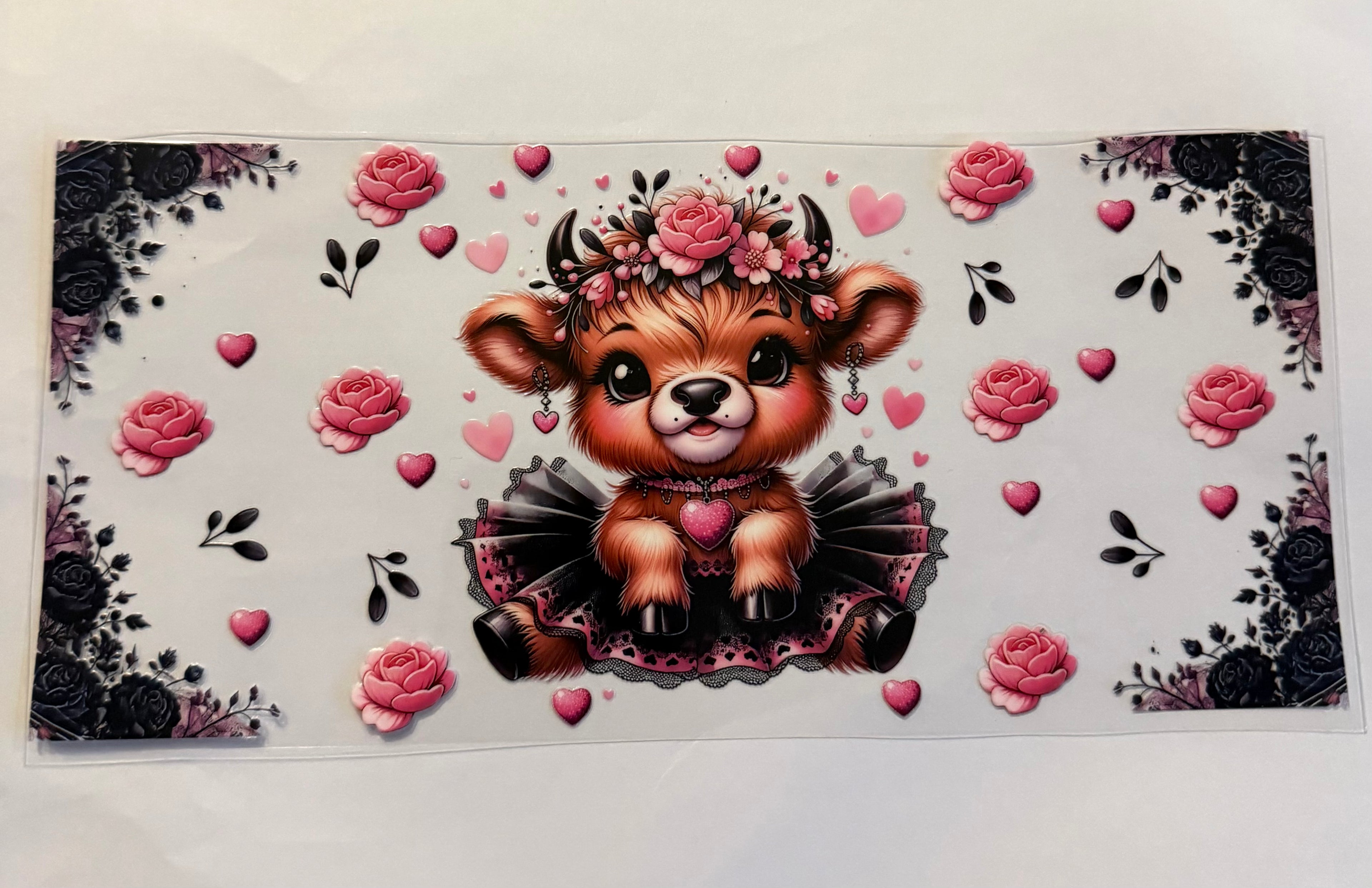 Cow in tutu with flowers