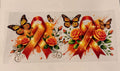 Orange cancer ribbon