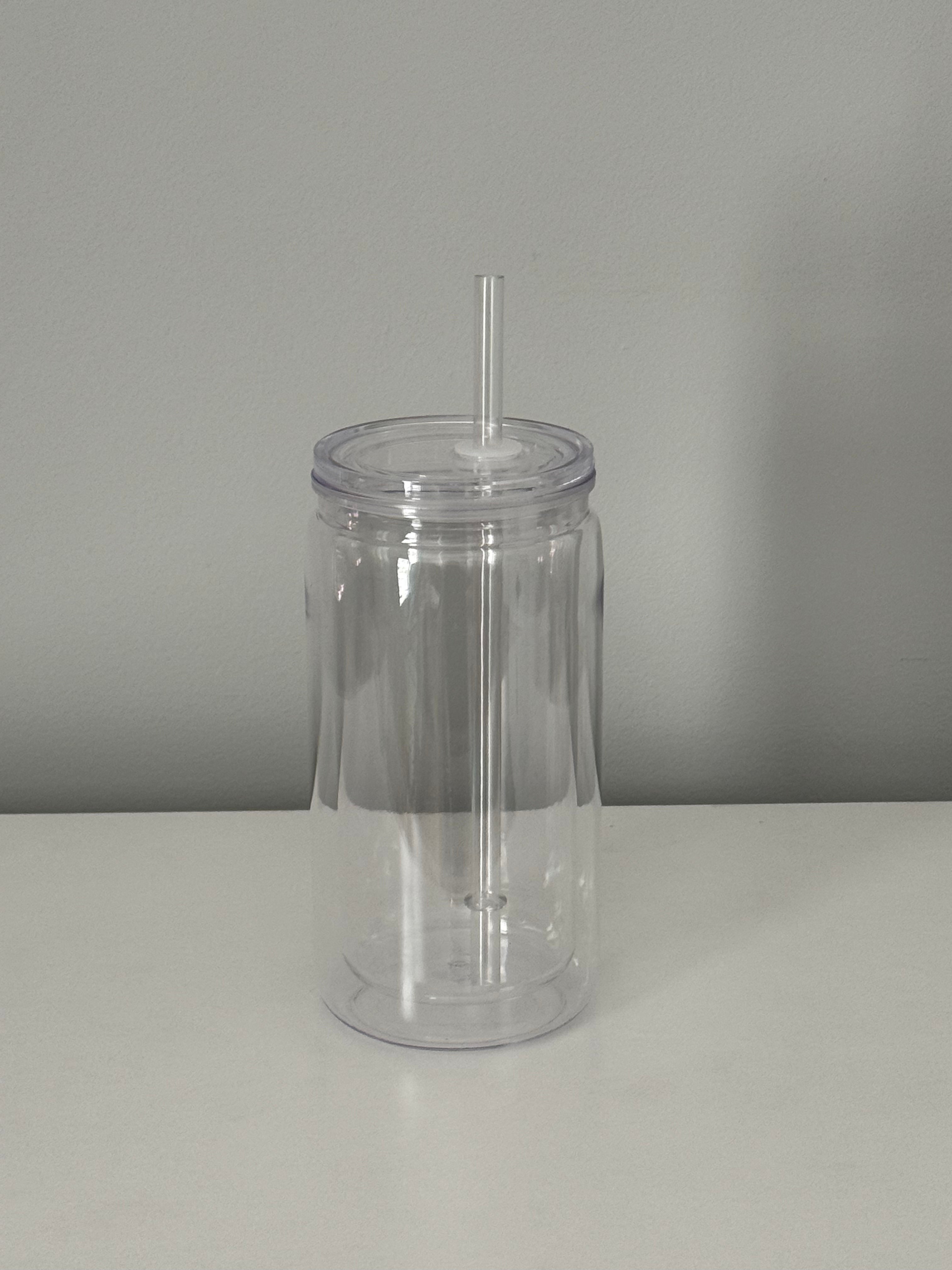 16oz Acrylic Snow Globe Tumbler