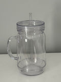 20oz Acrylic Mason Jar Snow Globe Tumbler