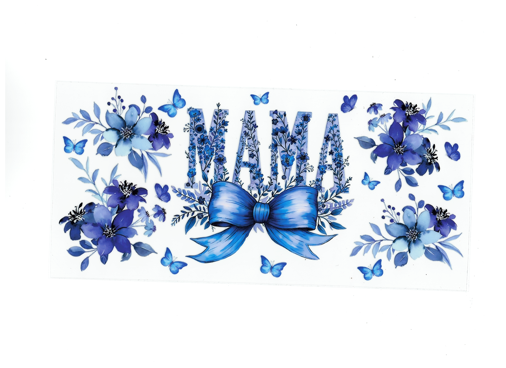 Blue Mama bow and floral