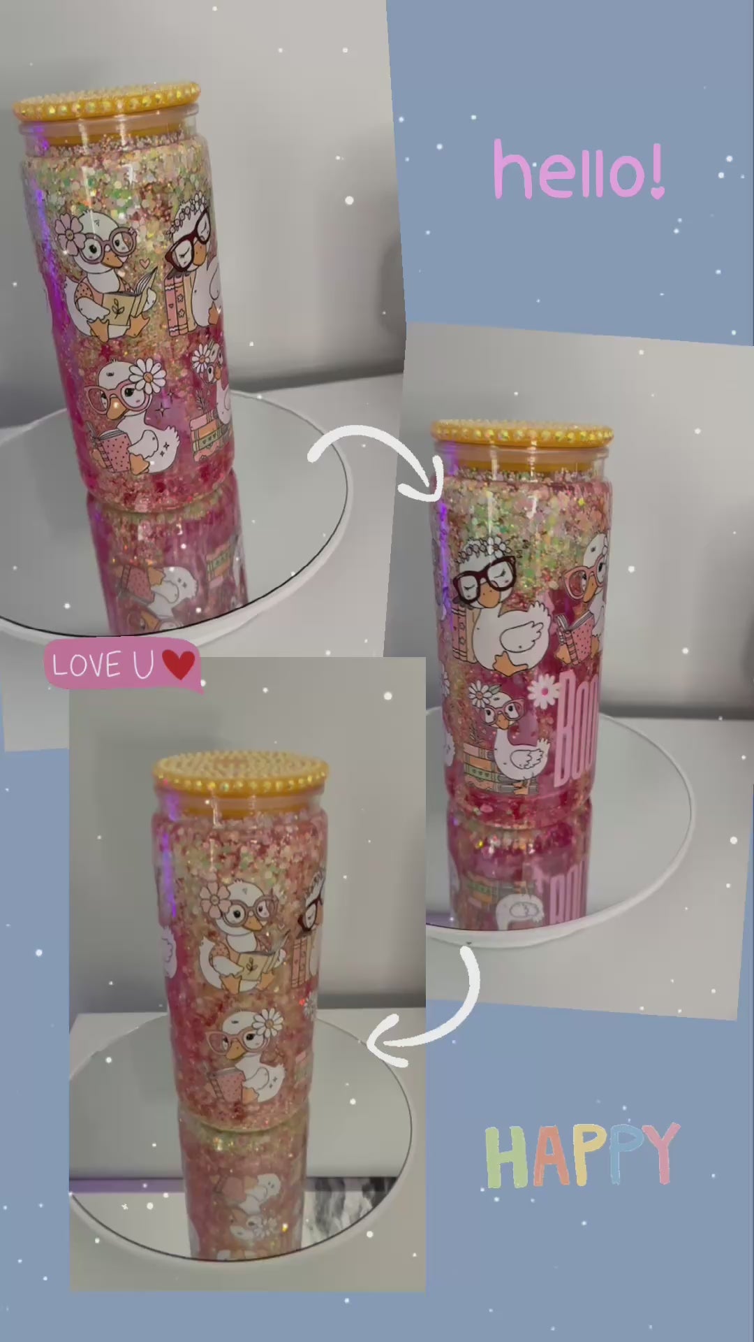 Book with goose waterfall style completed tumbler 20 Oz