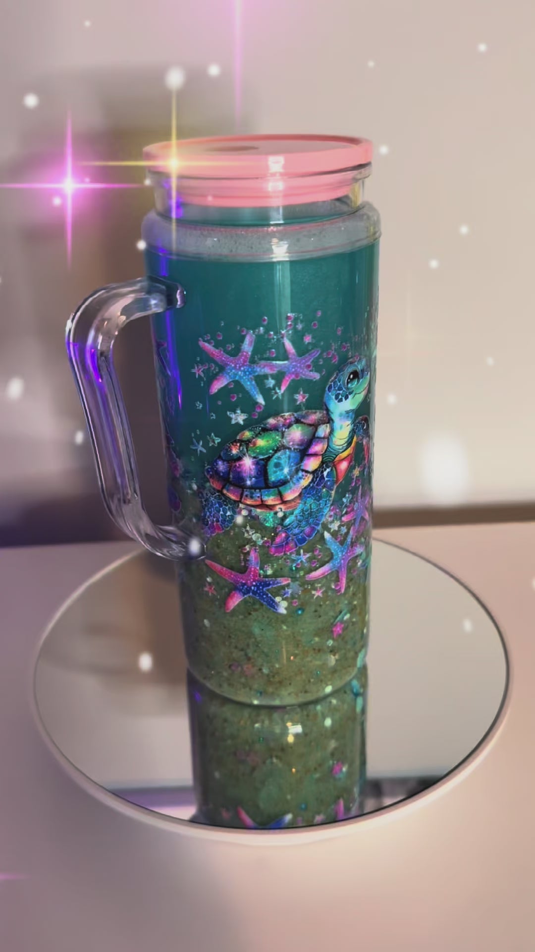 Sea turtles beach style tumbler completed