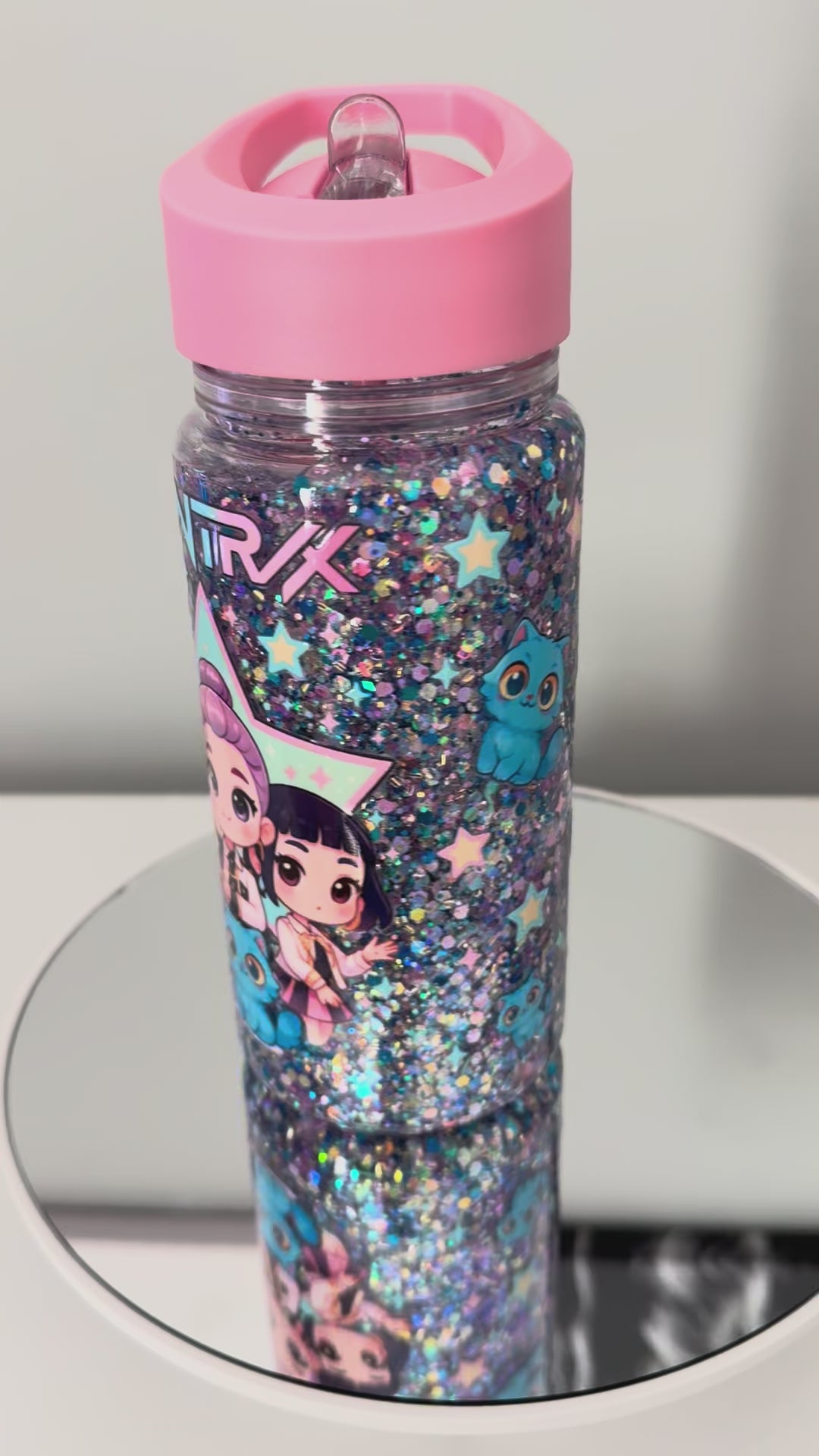 Glitter snow globe tumbler sample only not for sale