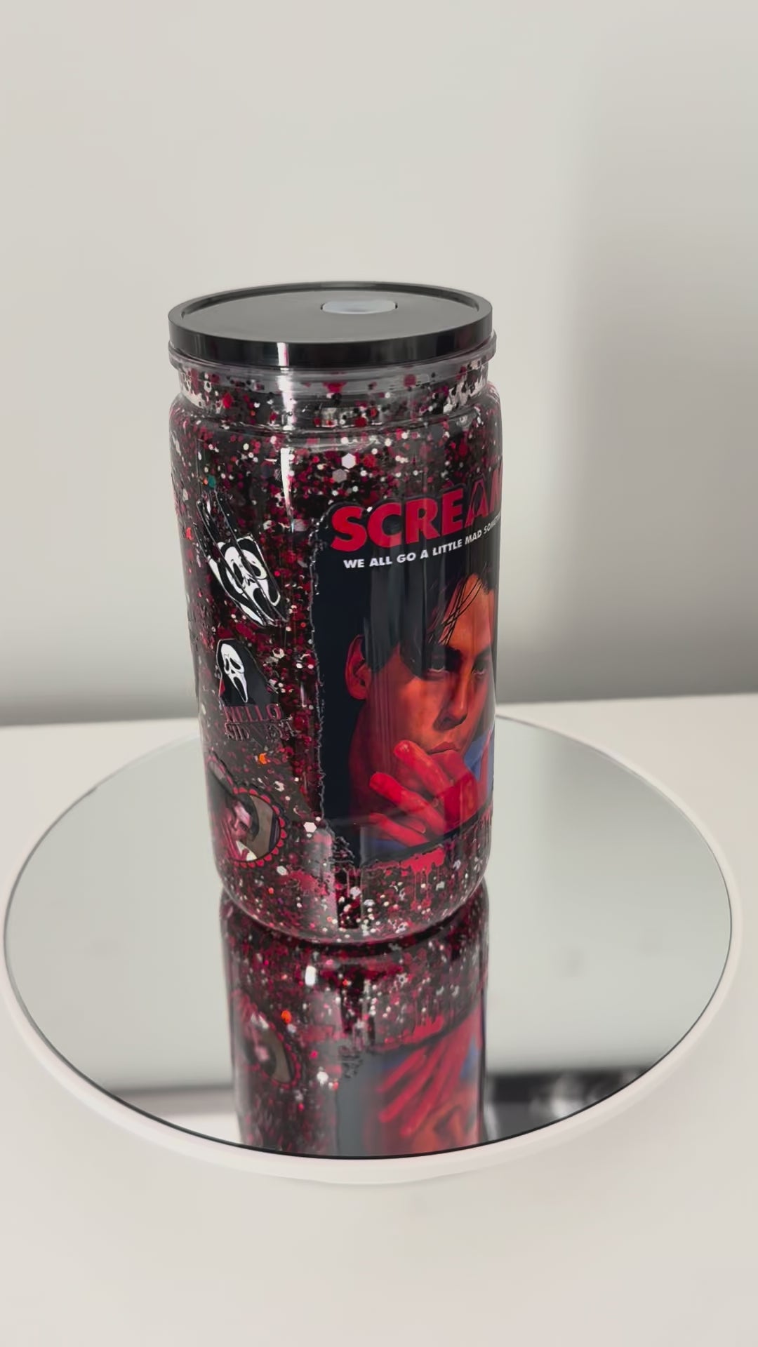 Glitter snow globe tumbler sample only not for sale fast flow
