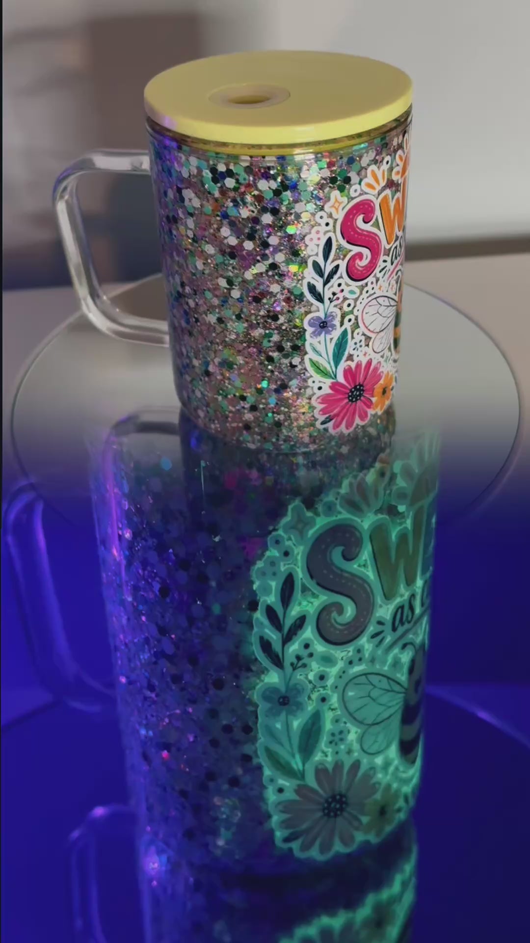 Glow in the dark wrap 17 oz coffee cup style mug completed tumbler