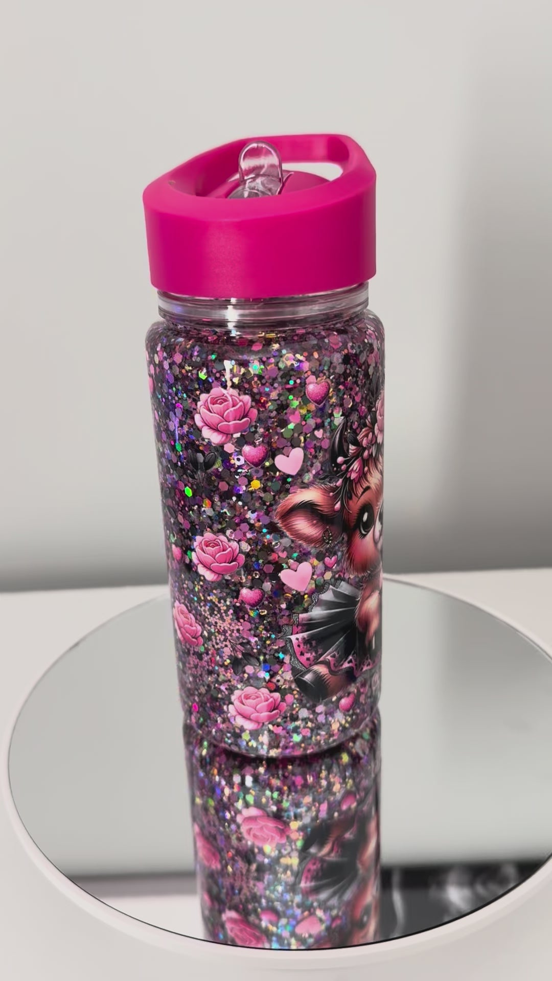 Glitter snow globe tumbler sample only not for sale